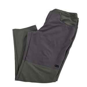 Outdoor Research Hiking Pants Mens 40 OR Logo Reinforced Knees Grey